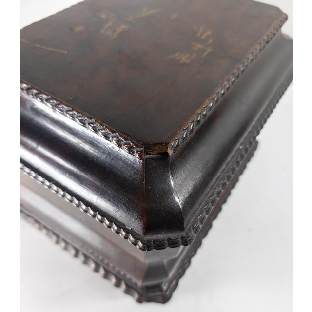 19th Century English Regency Sarcophagus Form Tea Caddy Box With Mahogany Veneer For Sale - Image 16 of 18