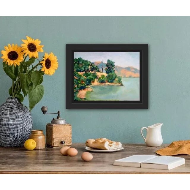 CHINA CAMP, SAN RAFAEL Painted plein air, on location in 2017. 9 x 12 oil paint on prepared wood. Signed: Haas Unframed....