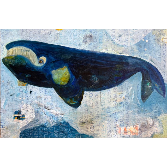 “Endangered” a Whale Painting by LWren Walraven For Sale - Image 4 of 12