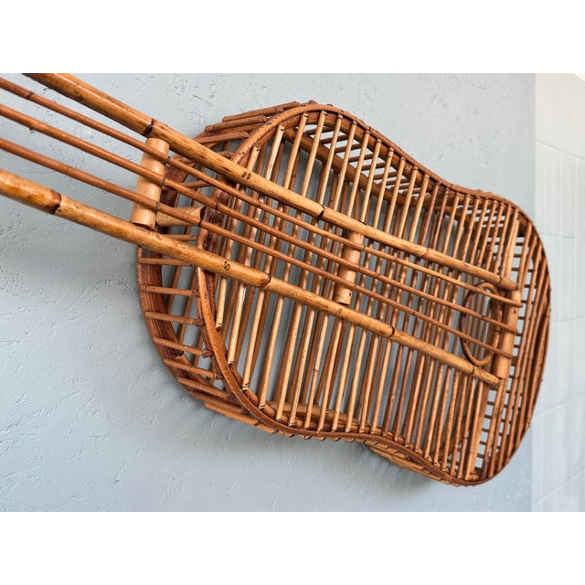 Vintage Bamboo Guitar Decoration, 1970s For Sale - Image 9 of 12