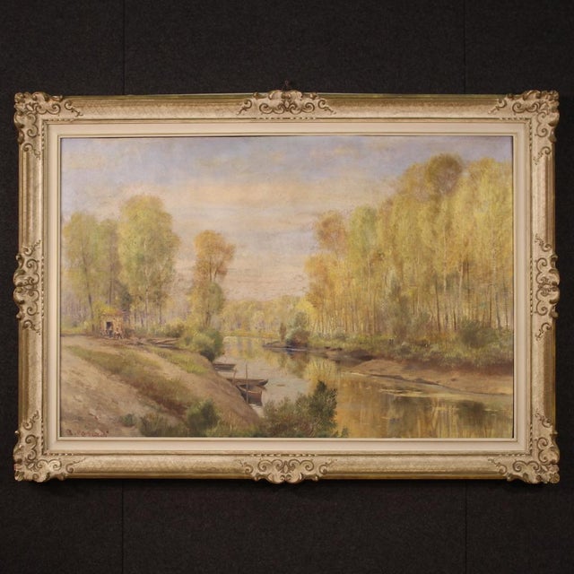 A. Corradi, Landscape, 1950, Oil on Panel, Framed For Sale - Image 15 of 15