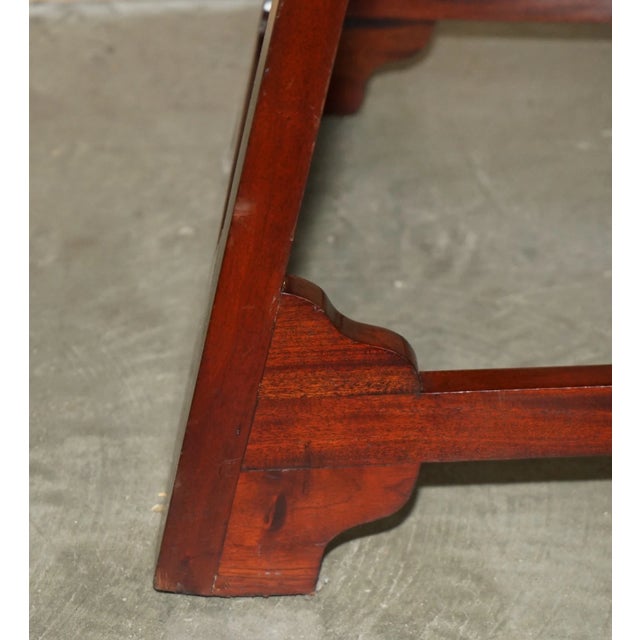 Tall Antique Georgian Style Mahogany Library Steps With Gallery Rail - 5'7" For Sale - Image 11 of 18