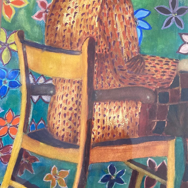 Ruth Original 1993 Postmodern Neo-Expressionist Figurative Portrait Paintings Diptych - Framed Pair For Sale - Image 9 of 12