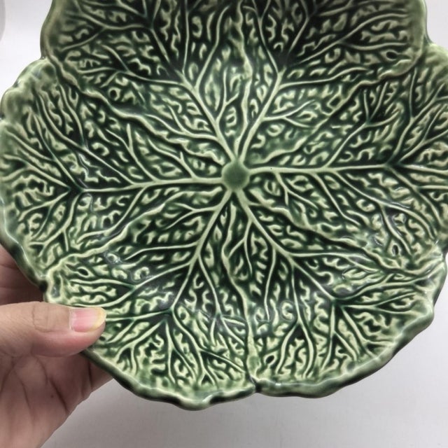 Retro Mid-Century Cabbage Ceramic Plate - Set of 3 For Sale In Los Angeles - Image 6 of 7