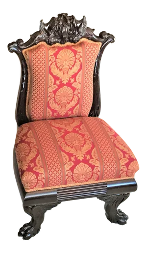 1800s Napoleon III French Empire Slipper Chair