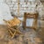 Pair of vintage Bamboo fisherman's stools Practical for small spaces or for transport thanks to their folding system...