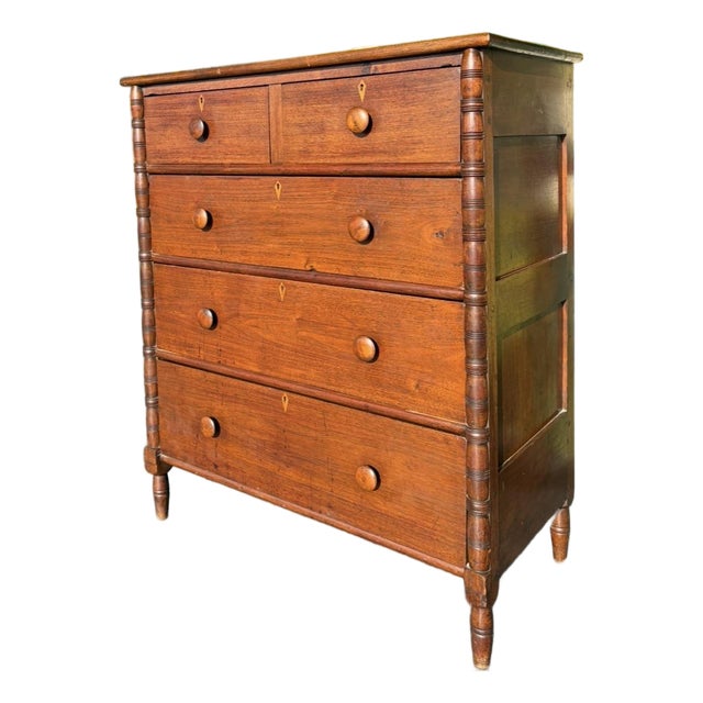 Antique American Sheraton Tallboy For Sale