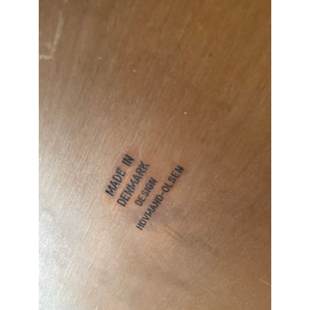 Wood Pair Arne Hovmand Olsen Rare Danish Modern Teak Chairs For Sale - Image 7 of 13