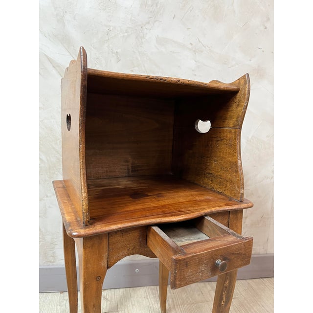 Small Louis XV Wooden Bedside Table, 1950s For Sale - Image 10 of 13