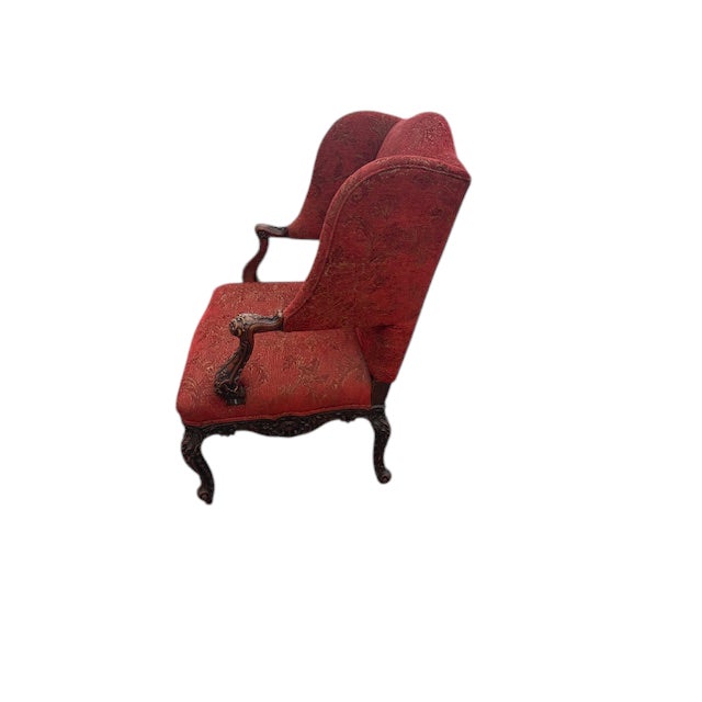 19th Century French Walnut Wingback Chair For Sale - Image 9 of 12