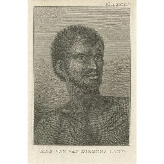 Early 19th Century Native Aboriginal of Van Diemans Land, 1803, Paper For Sale - Image 5 of 5