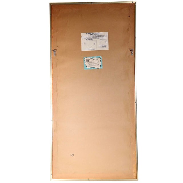 Mid-Century Modern Neo Classical Gold and Black Rectangular Mirror by Turner C 1950/70's For Sale - Image 3 of 8