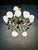 Vintage Italian Sputnik Chandelier in Brass and Opaline Glass, 1970s For Sale - Image 5 of 9