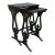 Antique Dark Green Lacquer Asian Nesting Tables For Sale