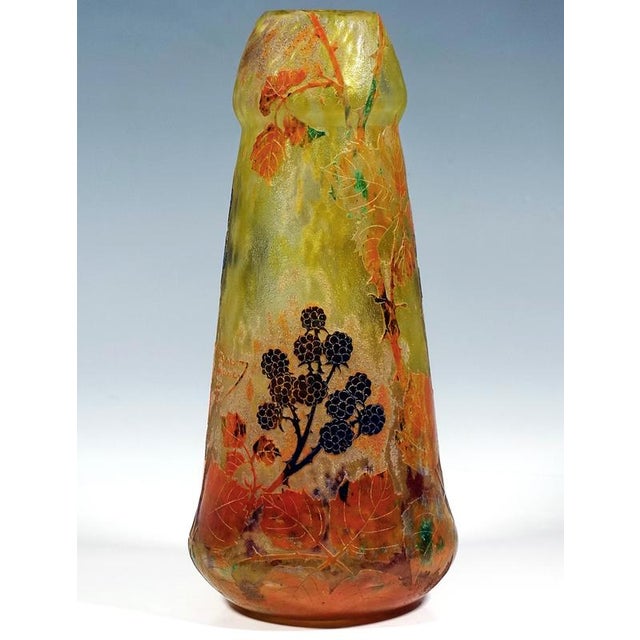 Large Art Nouveau Cameo Vase from Daum Nancy, 1890s For Sale - Image 3 of 9