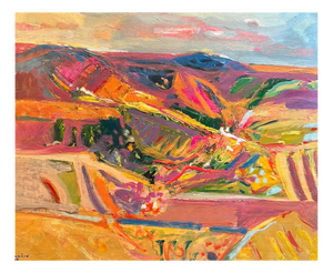 Jean Krille, Landscape 118, Oil on Wood, 1988