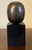 Silver Modernist Silvered Bronze Super Egg Sculpture on Ebonized Wood Base by Skjode Skjern - 1985 Denmark For Sale - Image 8 of 12