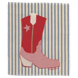 Polly the Cowboy Boot by Willa Heart in Brimfield Black Frame, Mini Art Print For Sale