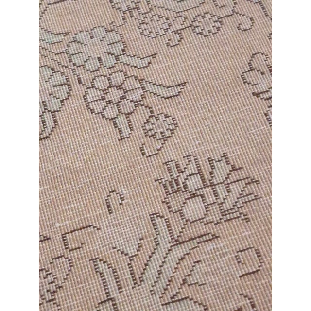1970s Vintage Persian Handmade Wool Cotton Orange Area Rug For Sale - Image 14 of 15