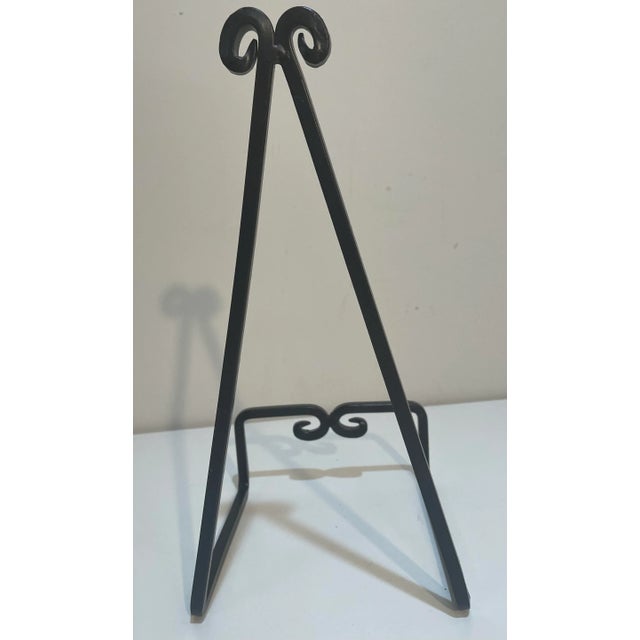 Late 20th Century Wrought Iron Book Stand - Art Easel For Sale - Image 5 of 7