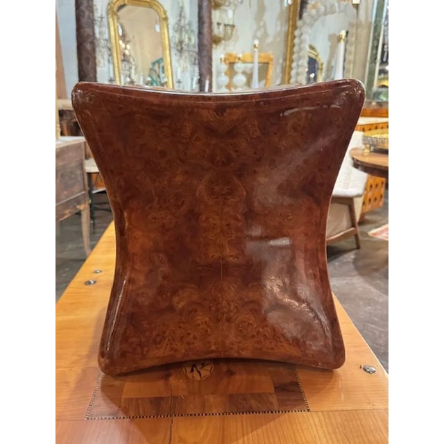 Pair of Burl Walnut Wood Stools For Sale In Dallas - Image 6 of 6