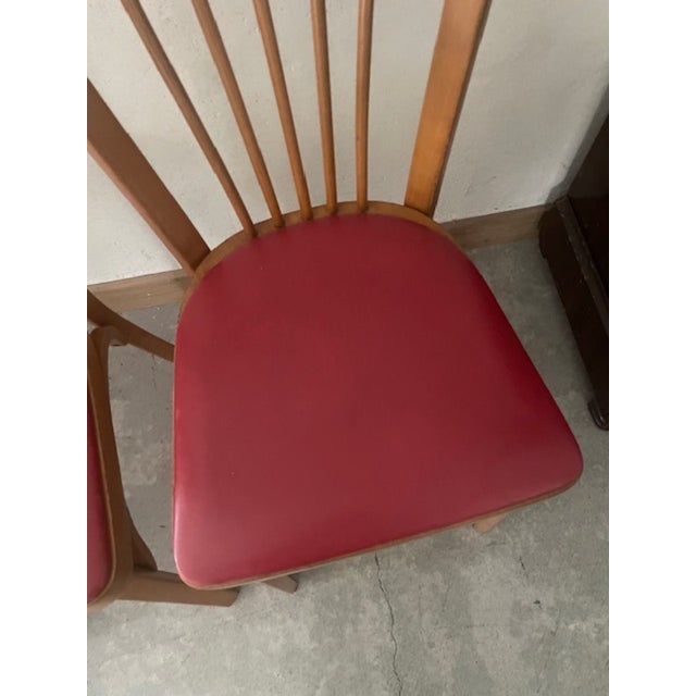 Baumann Chairs in Wood, Set of 4, in Very Good conditions. Designed 1950 to 1959