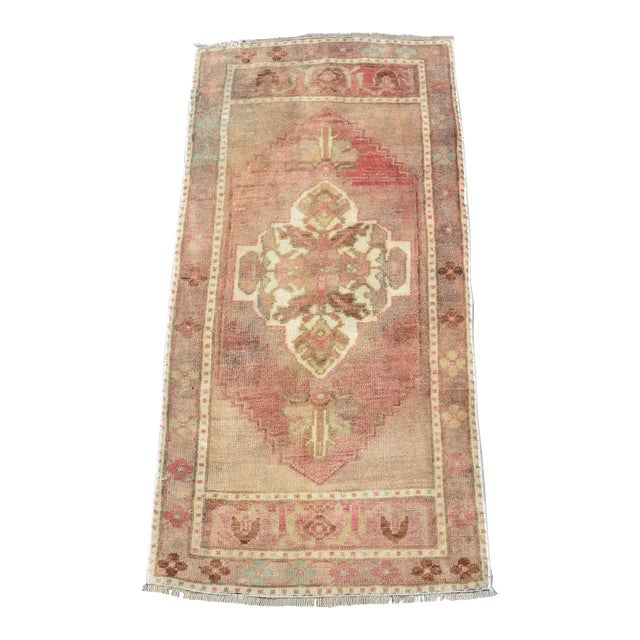 1960s Accent Vintage Turkish Rug For Sale