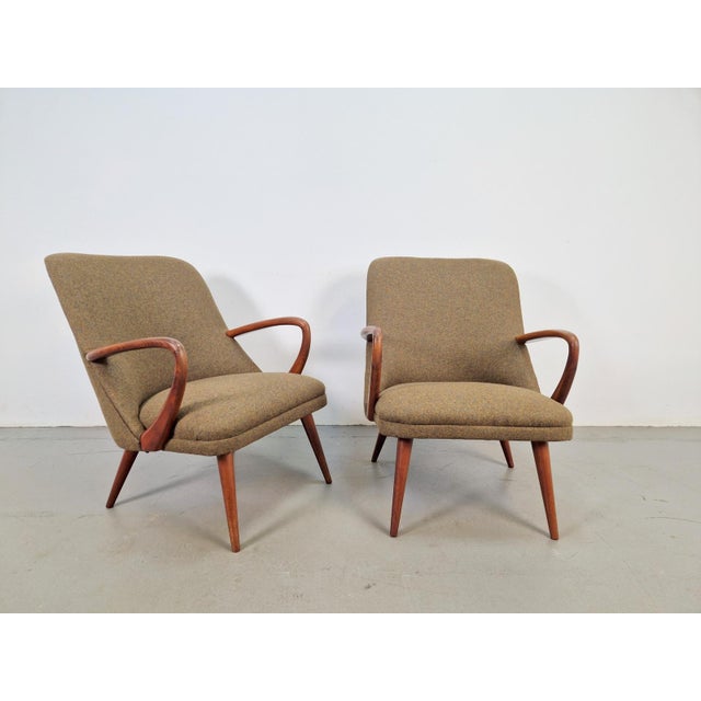1960s Mid-Century Armchairs and Ottoman in Teak, 1960s, Set of 3 For Sale - Image 5 of 15