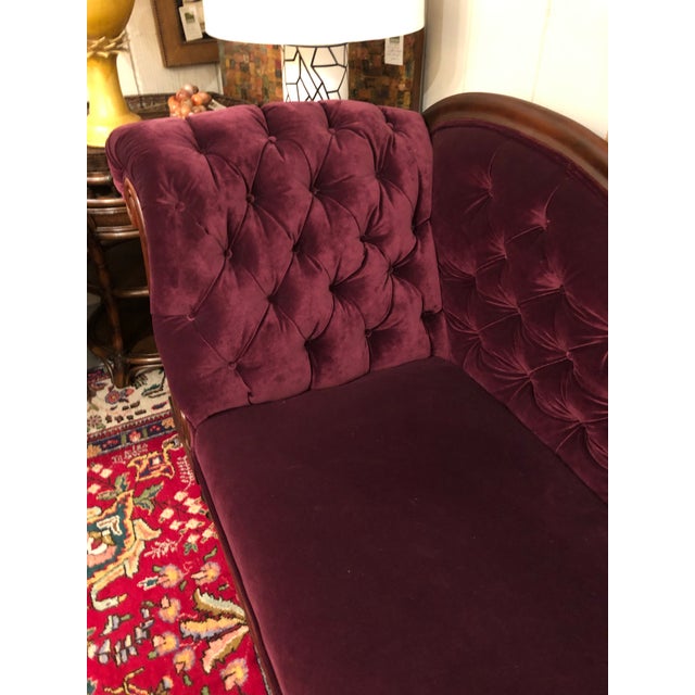 Antique Purple Velvet Victorian Fainting Couch Chaise Longue Chairish