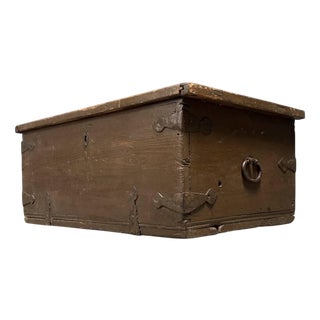 Antique Wooden Swedish Chest For Sale