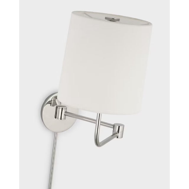 Contemporary Go Lightly Swing Arm Wall Light With Integrated Cord Cover For Sale - Image 4 of 4