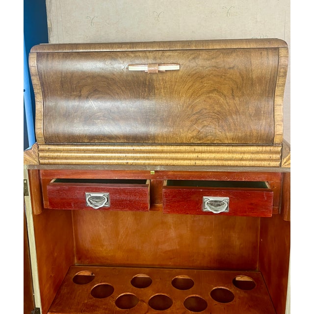 Vintage Art Deco Metaphoric Cocktail Drinks Cabinet, 1930s For Sale - Image 13 of 18