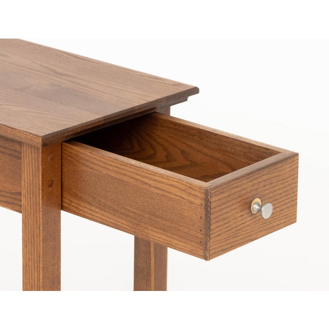 Late 20th Century Modern Oak Side Table For Sale - Image 5 of 7