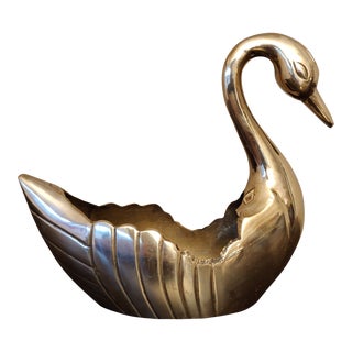 Hollywood Regency Swan Mini Planter For Sale