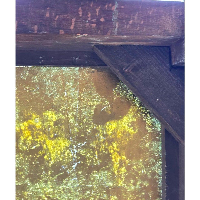 Wood Pair of 19th Century Neoclassical Style Reverse Painted Glass Top Curule Base Cocktail/Side Tables For Sale - Image 7 of 9