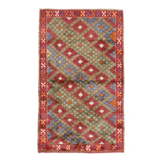 Galerie Shabab Collection Mid-20th Century Turkish Anatolian Throw Rug For Sale
