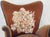 The wood carving on this wingback chair is stunning! The chair is upholstered in soft velvet and the back has an appliqued...