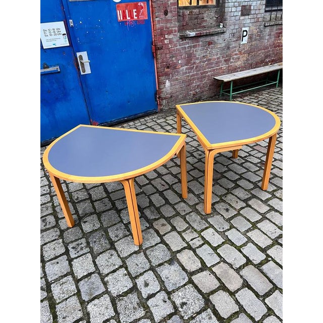 Semicircular Dining Table in Grey Beech by Rud Thygesen & Johnny Sørensen for Farstrup For Sale - Image 11 of 11