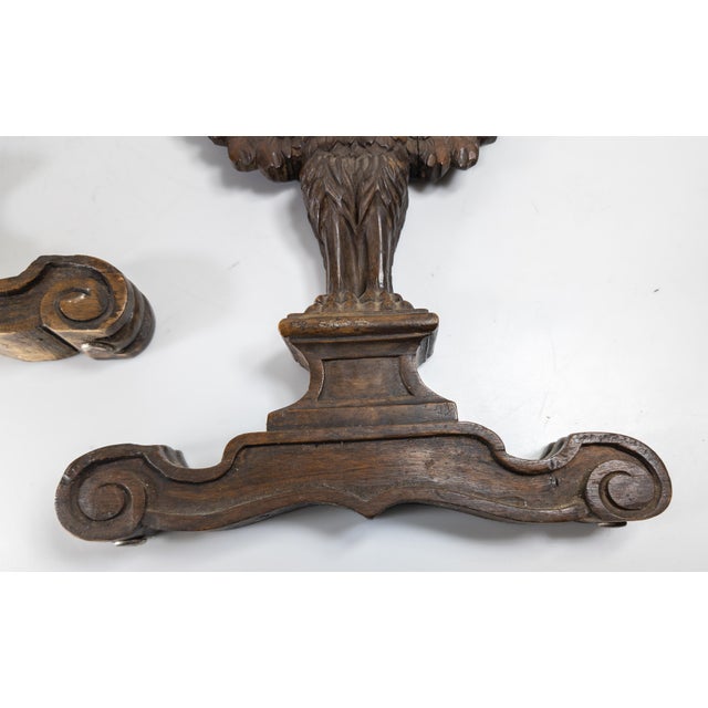 Wood 20th Century Pair of Architectural Swan Bird Form Table Legs in Black Forest Style For Sale - Image 7 of 13