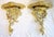 Rococo 1970s Italian Carved and Gilded Rococo Wood Wall Bracket Shelves For Sale - Image 3 of 9