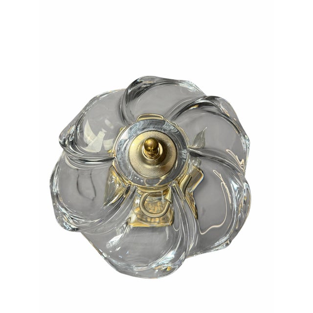 Vintage Cofrac Art Verrier Style French Crystal Table Lamp For Sale - Image 9 of 12