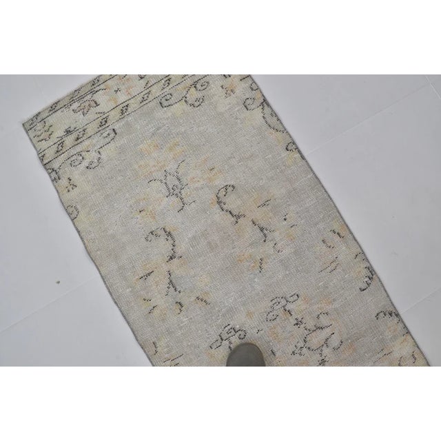 Vintage Distressed Turkish Oushak Runner For Sale - Image 4 of 10