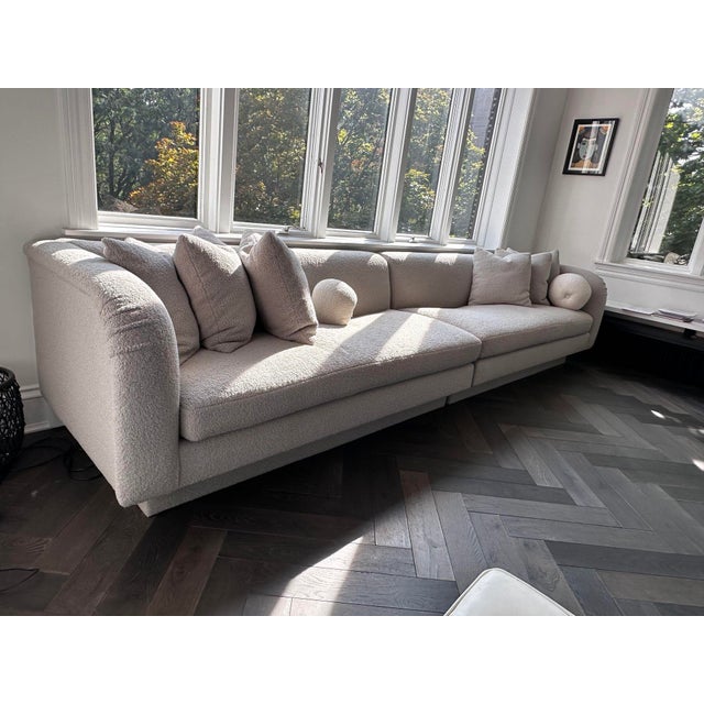 1980s Cloud Pouf Sofa in Fog Grey Boucle. 1980 For Sale - Image 5 of 8