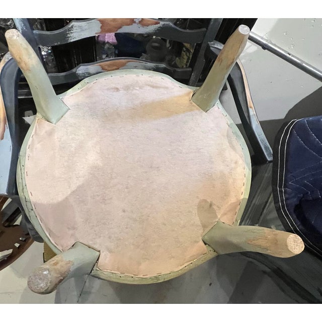 Vintage Shabby French Childs Accent Chair For Sale - Image 10 of 11