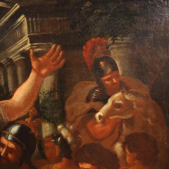 Roman School Artist, The Abduction of the Sabine Women, 1600s, Oil on Canvas For Sale - Image 8 of 13