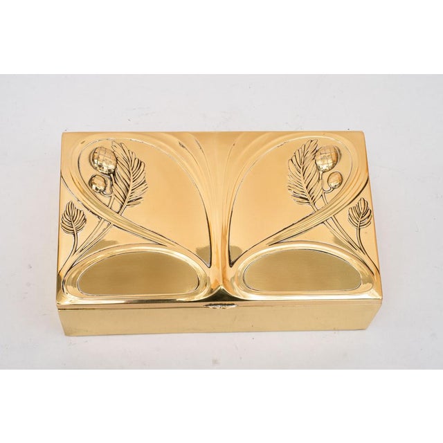 Jugendstil Brass Jewelry Box, Vienna, 1908 For Sale - Image 10 of 12