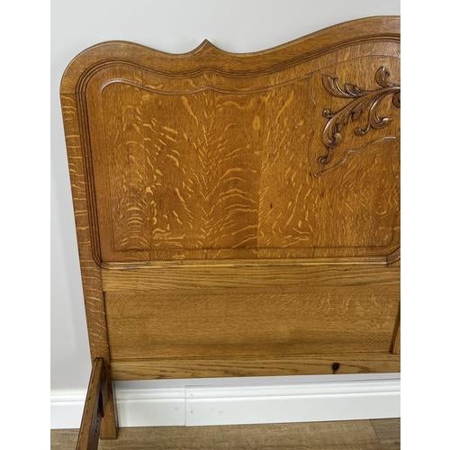 Vintage French Louis XVI Double Bed Frame in Oak For Sale - Image 9 of 13
