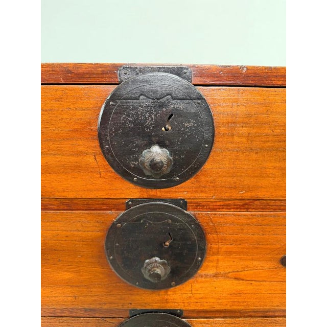 Antique Japanese Meiji 2-Body Kasane Isho-Dansu Clothing Chest, 1890s For Sale - Image 9 of 18