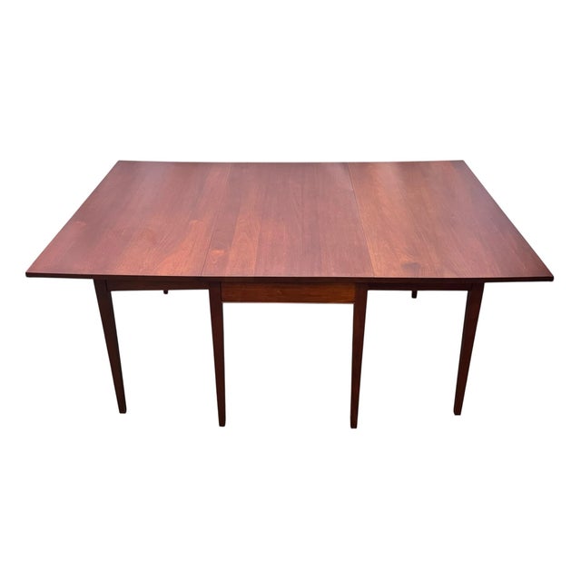 Vintage Craftique Traditional Chippendale Style Solid Cherry Drop Leaf Gate Leg Dining Table For Sale - Image 9 of 12