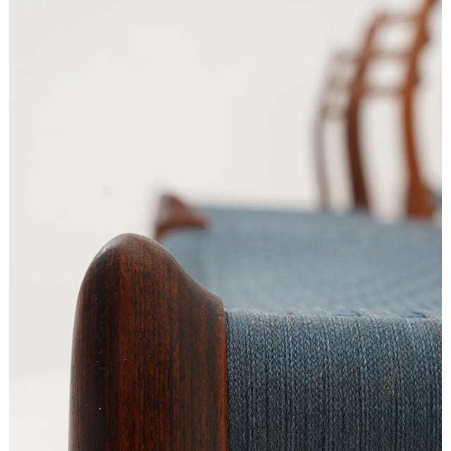 Blue Mid-Century Scandinavian Dining Chairs Model Darby attributed to Torbjørn Afdal, 1960s, Set of 12 For Sale - Image 8 of 11
